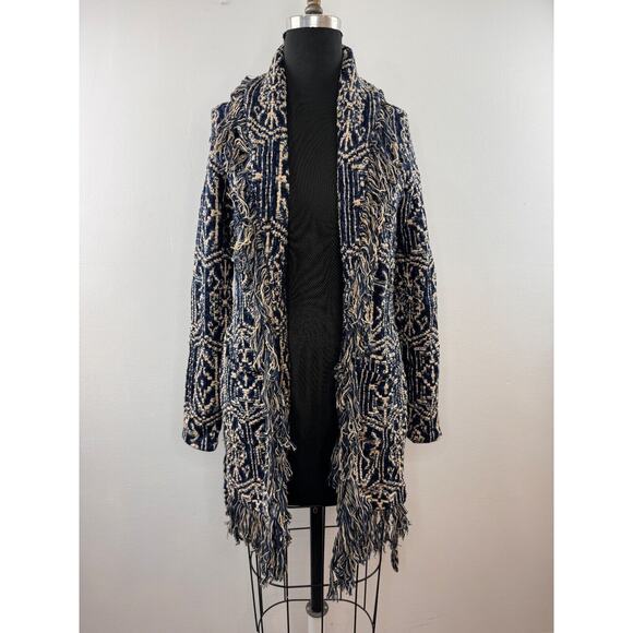 Ralph Lauren Blue and Beige Patterned Cardigan - Picture 3 of 9